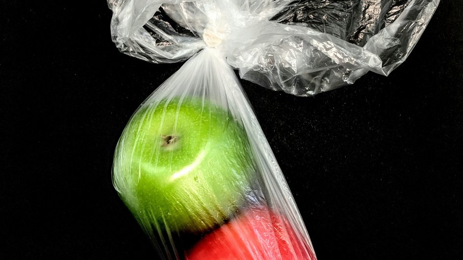 Пакет, фрукты, яблоки