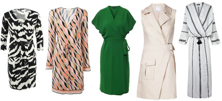 Слева направо: платье Tom Farr (La moda), 1 870 руб.; платье MICHAEL MICHAEL KORS, 8 633 руб.; платье Topshop, 5 299 руб.; платье C/MEO, 7 981 руб.; платье Massimo Dutti, 8 990 руб. 