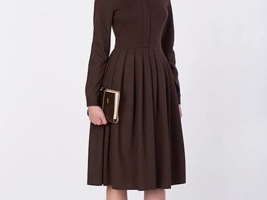 Slide image for gallery: 3144 | Комментарий lady.mai.ru: Строгое коричневое платье от Salta