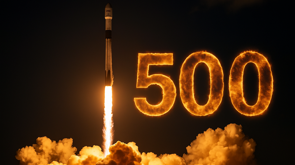 Falcon9 отметил 500-й запуск Falcon9 отметил 500-й запуск