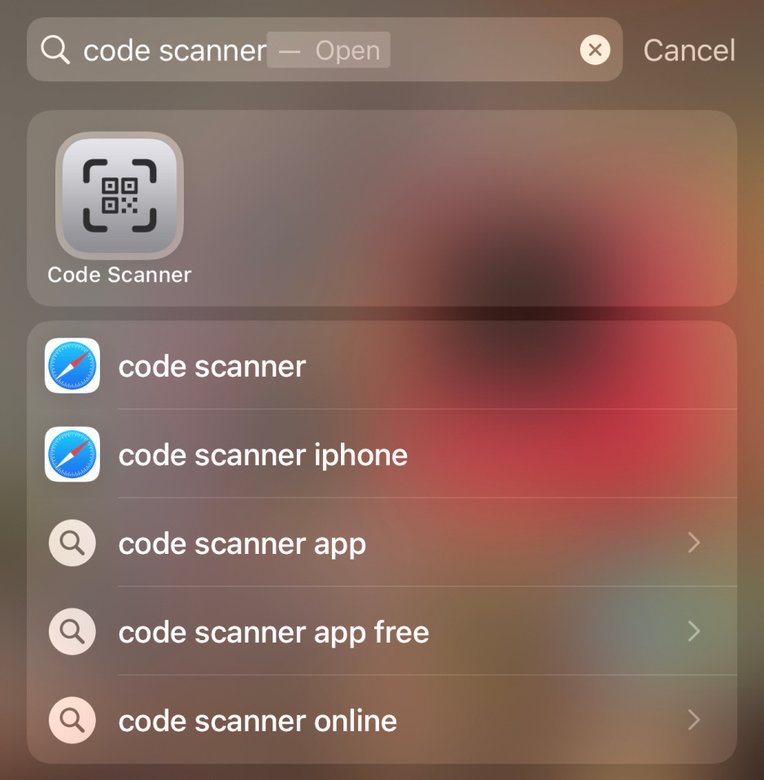 Иконка приложения выглядит как серый квадрат с закругленными углами, QR-кодом и значком сканирования посередине. Фото: Apple