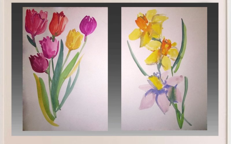 Как нарисовать яркие цветы красками — легкое и занимательное занятие для детей