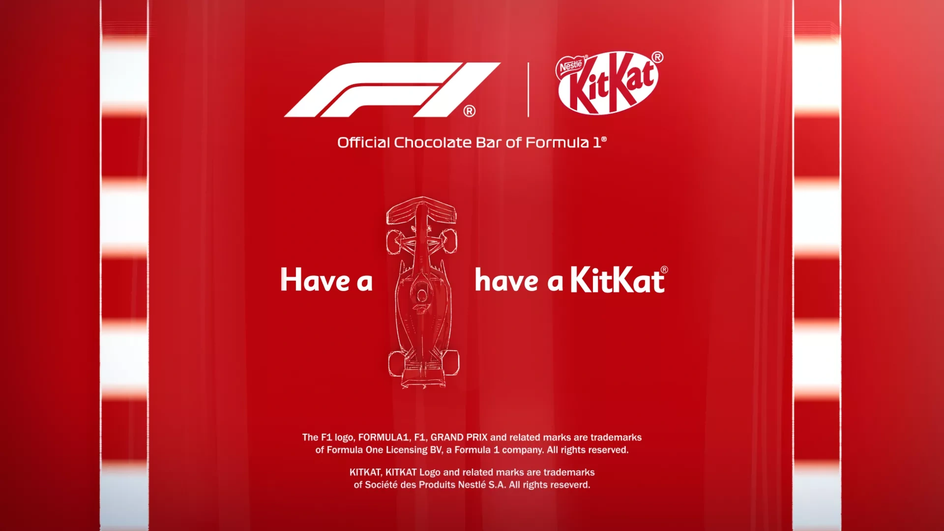 Официальный баннер KitKat и Формулы-1