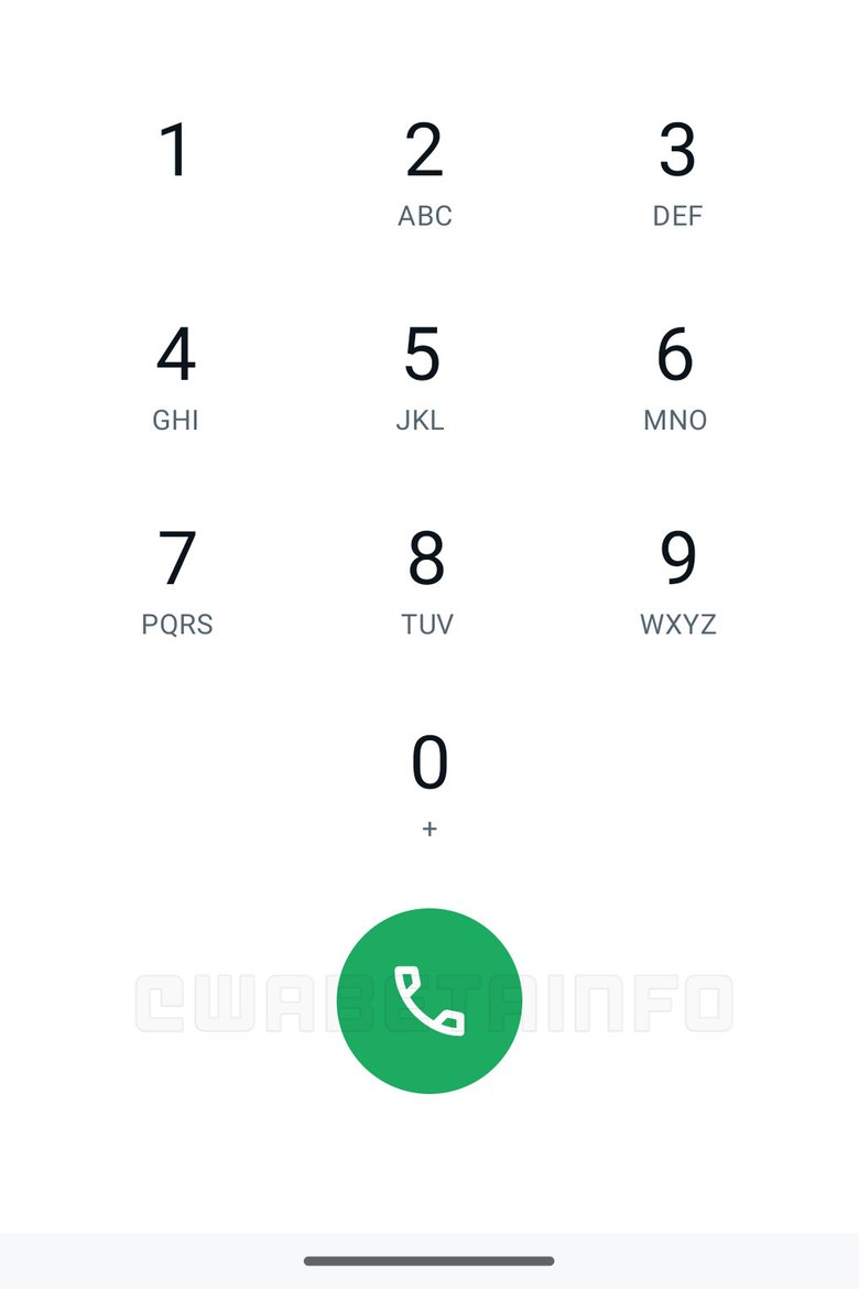 Встроенная «звонилка» в WhatsApp, похожая на интерфейс телефона. Источник: WaBetaInfo