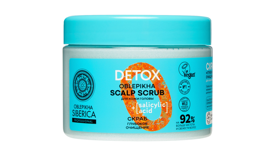 Скраб для кожи головы фирмы NATURA SIBERICA серия Detox Oblepikha Scalp Scrub
