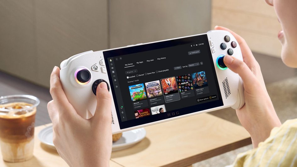 Габариты базовой версии консоли ROG Xbox Ally Габариты базовой версии консоли ROG Xbox Ally