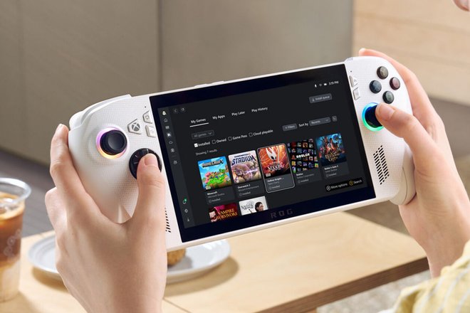 Габариты базовой версии консоли ROG Xbox Ally Габариты базовой версии консоли ROG Xbox Ally