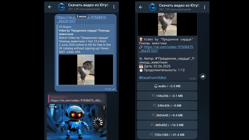 Telegram-бот для скачивания видео Telegram-бот для скачивания видео