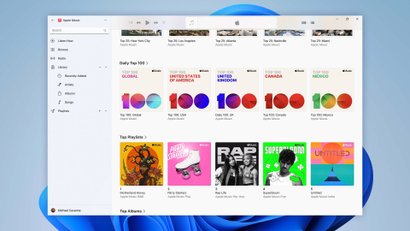 Интерфейс Apple Music для Windows 11. Источник: 9to5mac