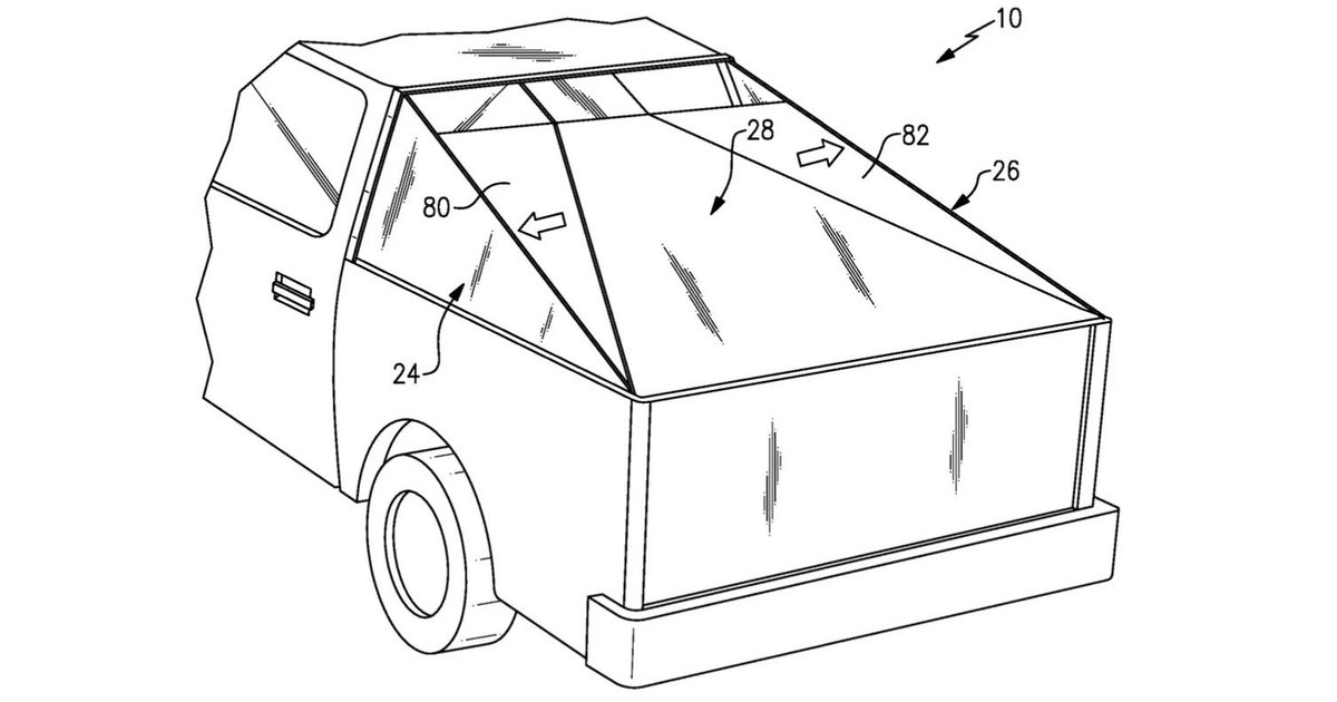 Ford Patents Transformable Trunk Lid to Rival Tesla Cybertruck Design