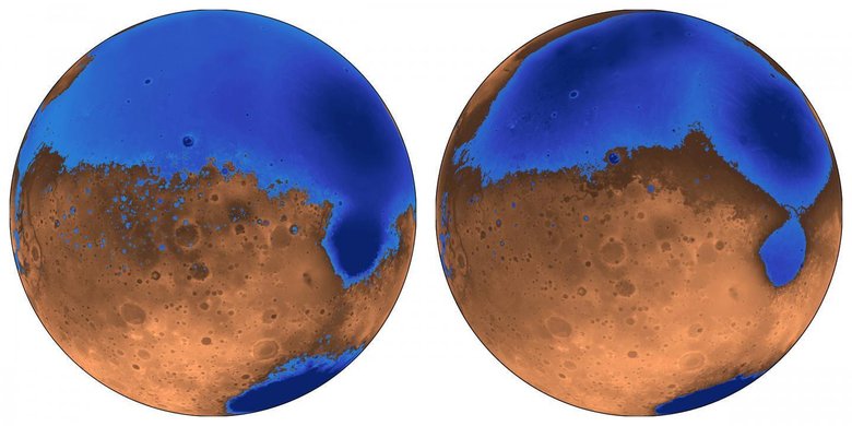 Предполагаемый марсианский океан. Фото: Space.com