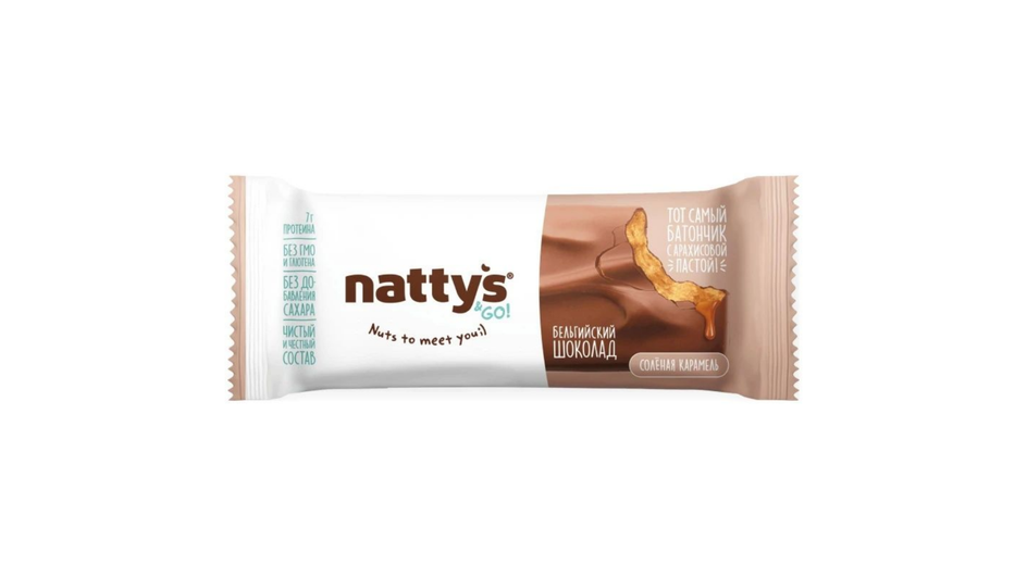 Шоколадный батончик фирмы Nattys&Go! серия Salty Caramel