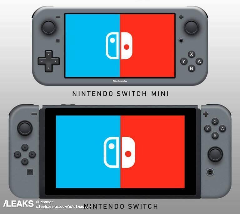 Сравнение Nintendo Mini Switch 2 с Nintendo Switch. Фото: Slashleaks