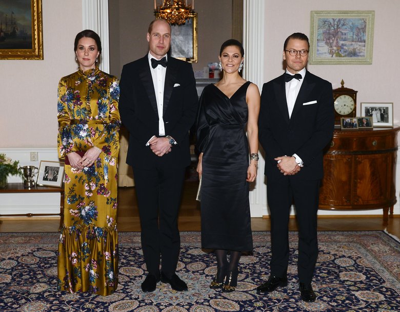 Кейт Миддлтон, принц Уильям, кронпринцесса Виктория и принц Даниэль