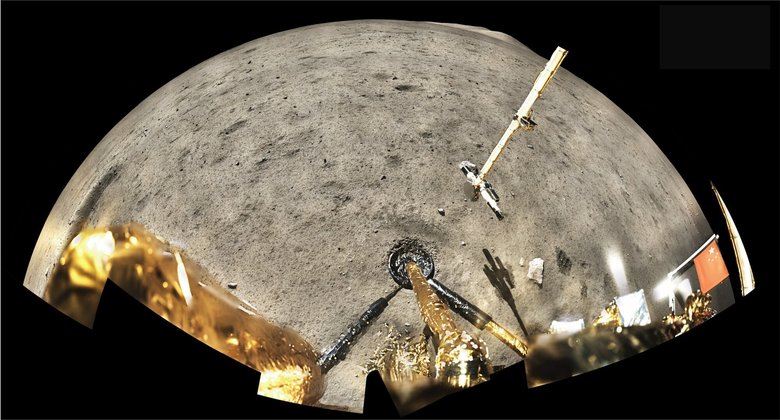Обзор посадочной площадки «Чанъэ-5». Фото: Chinese National Space Agency’s (CNSA) Lunar Exploration and Space Engineering Center