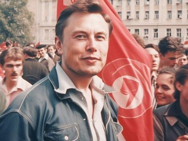 Илон Маск в образе советского самодельщика