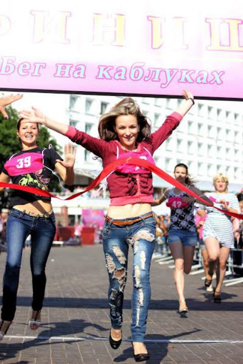 Победительница «Бега на каблуках» Светлана Маркова