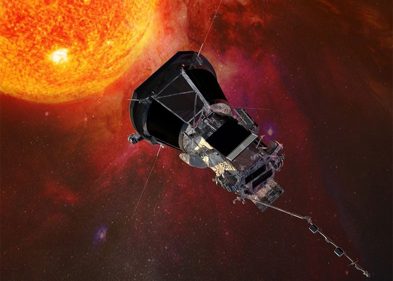 Зонд должен всегда быть обращен к Солнцу теплозащитным экраном (NASA-JHU-APL)