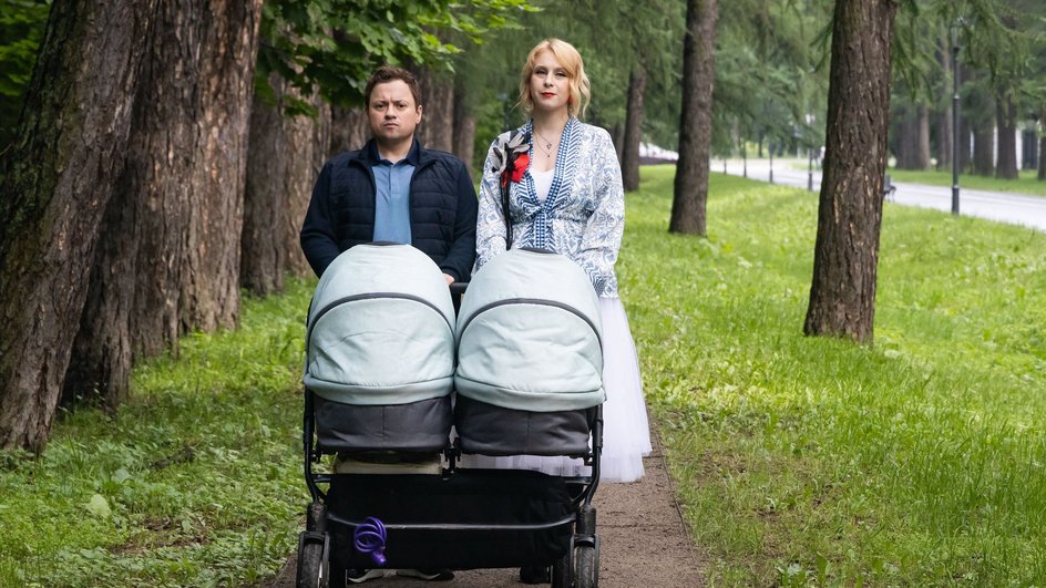Андрей Гайдулян и Лариса Баранова в сериале «СашаТаня»
