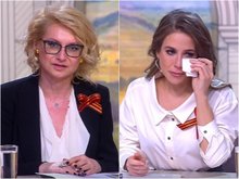 Эвелина Хромченко и Юлия Барановская на шоу «Модный приговор»