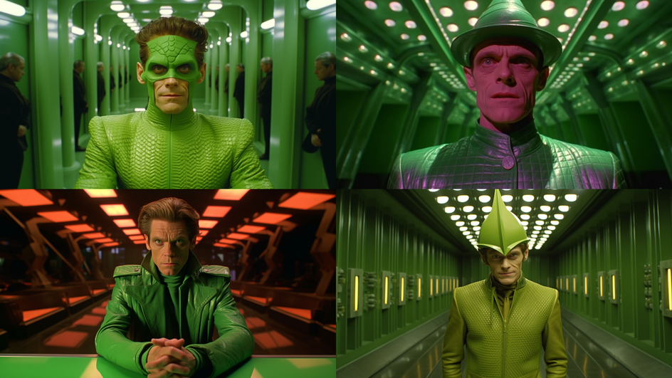 Уиллем Дефо в роли Зеленого гоблина из «Человека-паука».