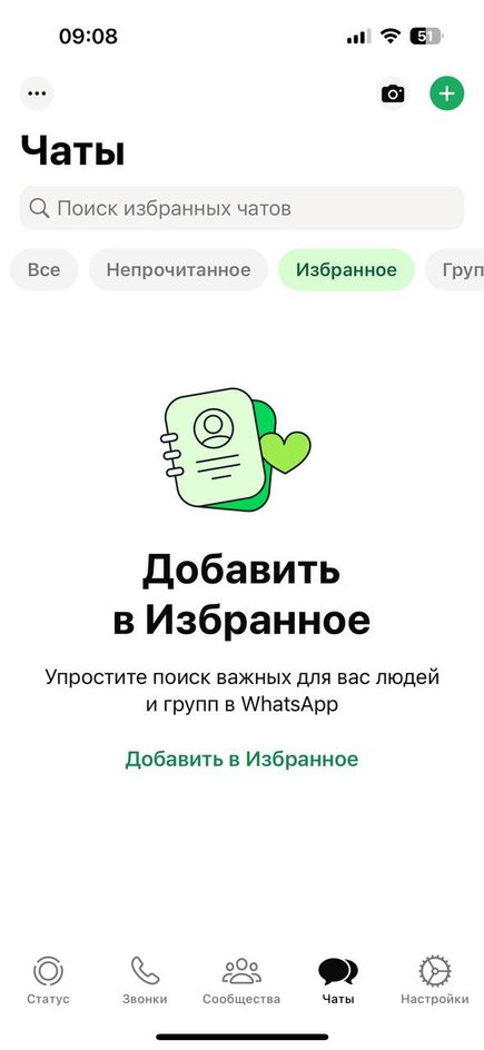 WhatsApp избранное