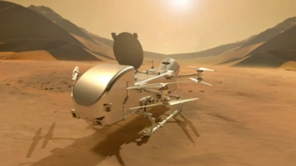 Запуск миссии Dragonfly, которая является частью программы NASA «Новые рубежи», планируется в 2028 году, на спутник Сатурна Титан аппарат прибудет в 2034 году Запуск миссии Dragonfly, которая является частью программы NASA «Новые рубежи», планируется в 2028 году, на спутник Сатурна Титан аппарат прибудет в 2034 году