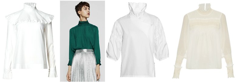 Блуза Marks & Spencer; блуза Zara; блуза J.W.Anderson; блуза See By Chloé. 