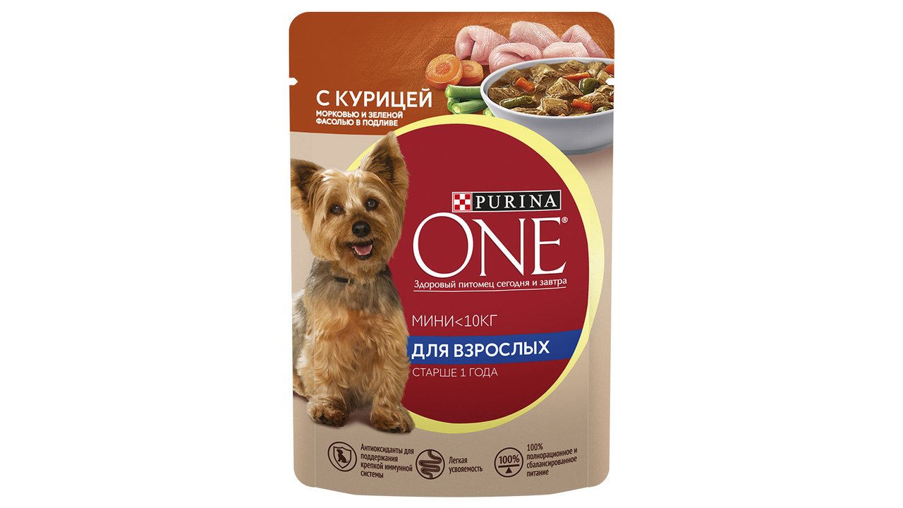 Корм консервированный Purina ONE® MINI, для собак мелких пород старше 1 года