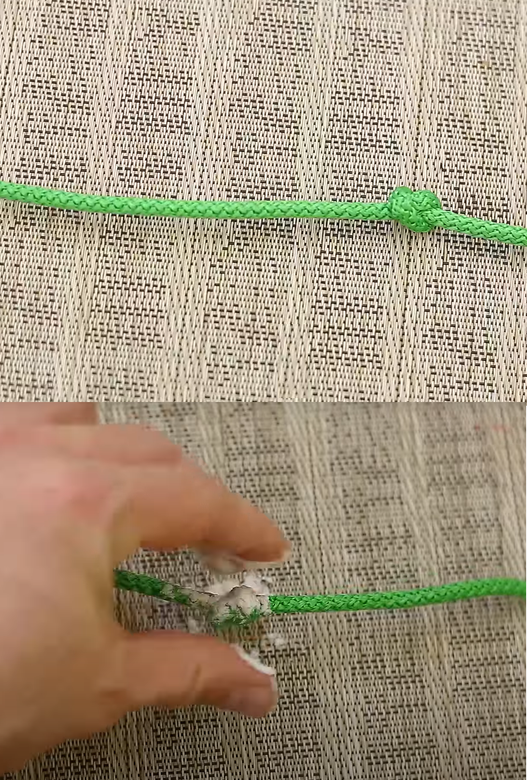 Как развязать синтетические веревки / Источник: YouTube-канал: F.DIY ☘ Фишки для жизни — F.ua