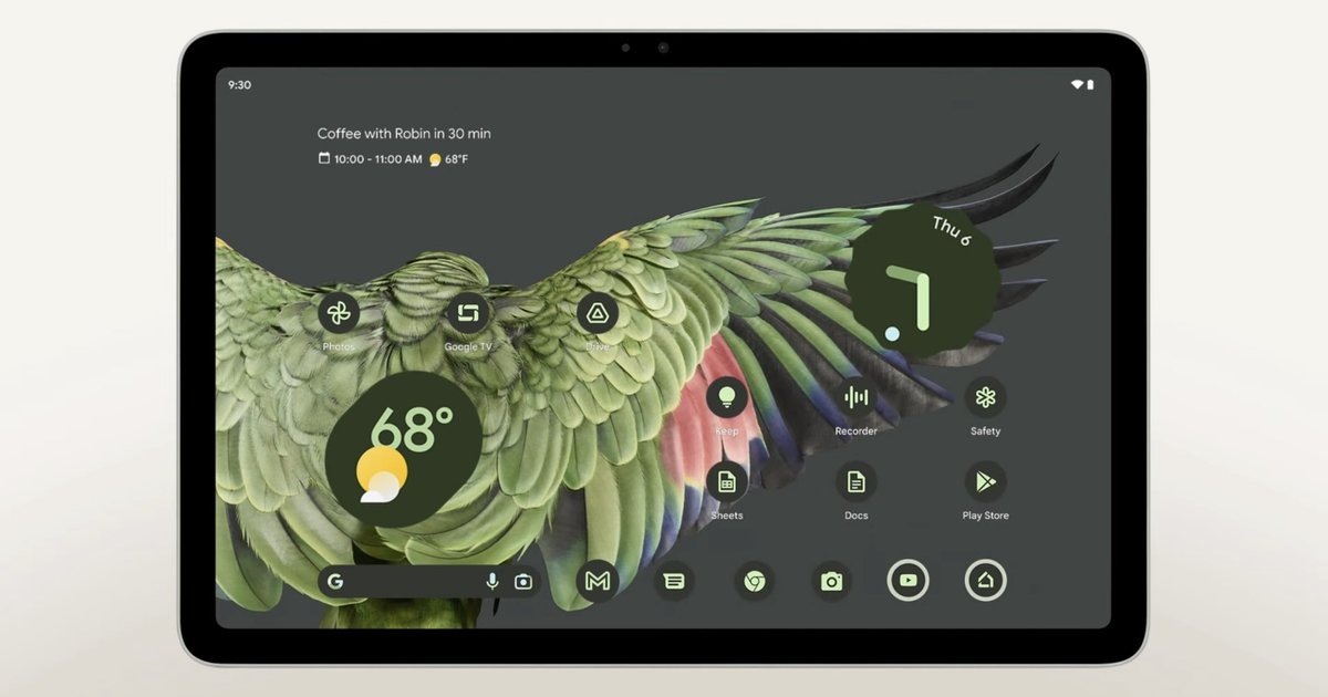 Google показала Pixel Tablet — первый планшет компании с док-станцией
