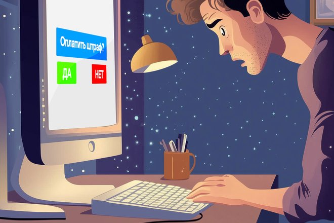 Оплата штрафа через интернет. Рисунок Оплата штрафа через интернет. Рисунок