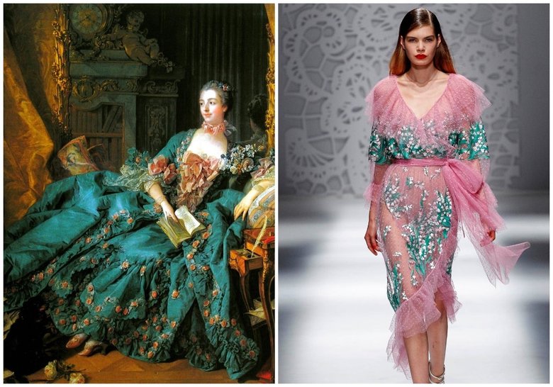 Франсуа Буше «Портрет мадам де Помпадур» (1756); Blumarine Франсуа Буше «Портрет мадам де Помпадур» (1756); Blumarine