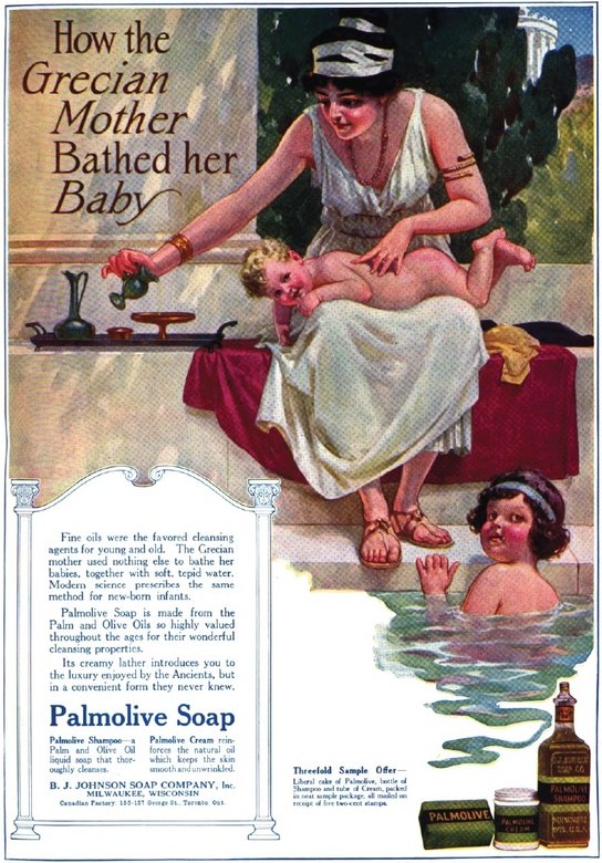 Реклама мыла в The American Magazine (выпуск за 1 января 1915 года). B.J. Johnson Soap Company, Inc./Wikimedia Commons