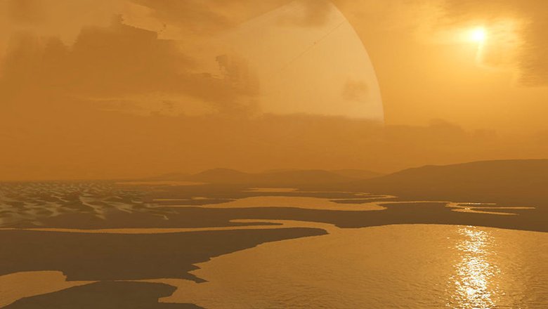 Желтая дымка на Титане. Источник: Benjamin de Bivort / debivort.org