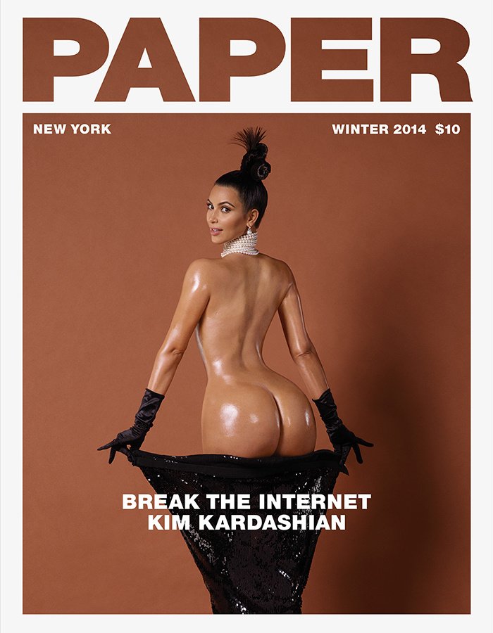 Второй кадр для журнала Paper больше подошел бы мужскому изданию — тут Ким проявила себя во всей красе!