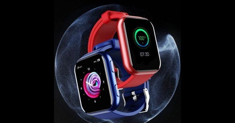 Смарт-часы предложены в четырех цветовых вариантах: черный, синий, красный и розовый. Фото: gizmochina.com