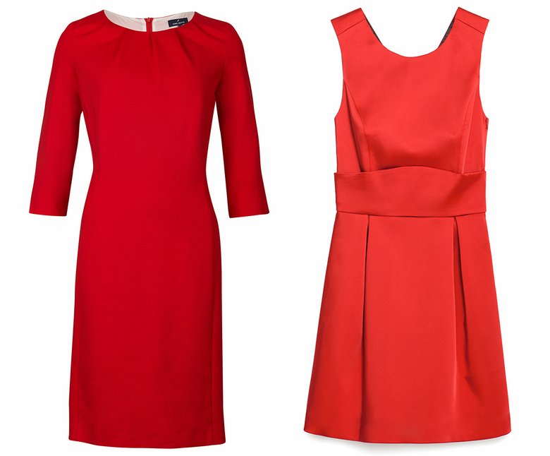 Слева: платье Daniel Hechter, 11 284 руб.; справа: платье Zara, 3999 руб.