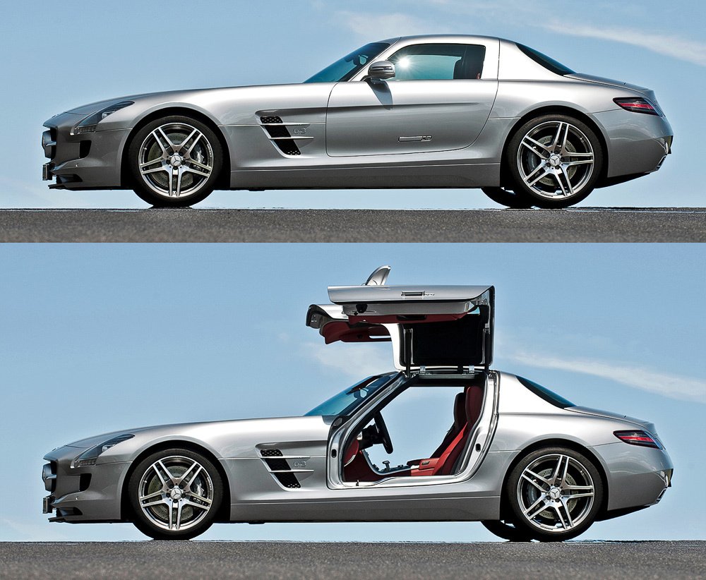 Крылья? Ноги? Главное хвост! Полигоняем на заднеприводном Mercedes SLS AMG