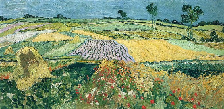 Перспектива на картине Винсента Ван Гога «Пшеничные поля близ Овера»