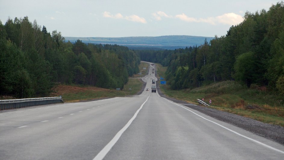 Россия. Пермский край. Кунгур. Участок дороги "Пермь — Екатеринбург" (М12 Восток)