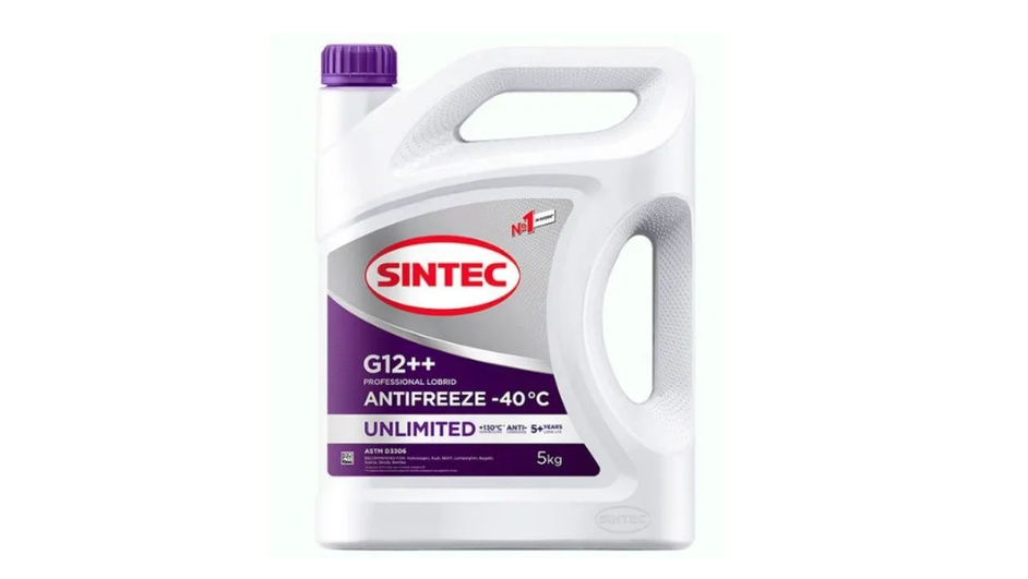 Антифриз фирмы SINTEC серии UNLIMITED G12++