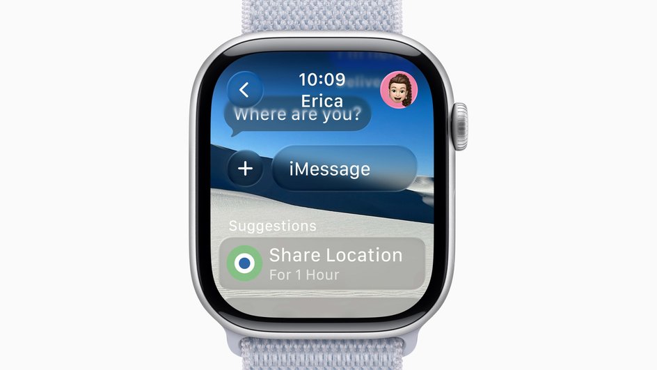Новый интерфейс диалога в watchOS 26 Новый интерфейс диалога в watchOS 26