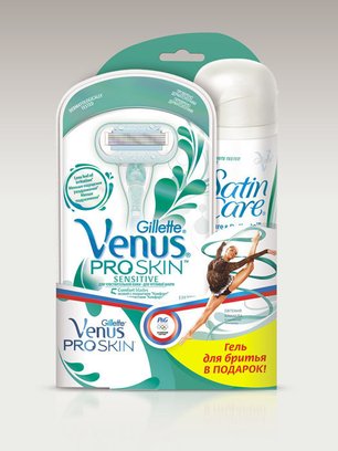 Slide image for gallery: 2088 | Venus ProSkin Sensitive в эксклюзивной олимпийской упаковке с изображением гимнастки Евгении Канаевой