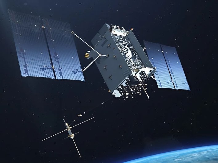 Спутник GPS в космосе Спутник GPS в космосе