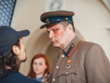 Дмитрий Муляр на съемках сериала «Враг у ворот»