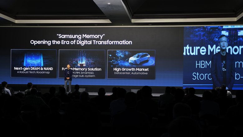 Чон-Бэ Ли, президент и руководитель бизнеса памяти, выступает с основным докладом на Tech Day 2022. Фото: Samsung