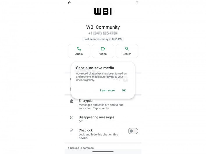 скриншот новой функции в WhatsApp скриншот новой функции в WhatsApp