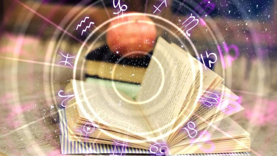 Знаки зодиака, книга, мяч. Знаки зодиака, книга, мяч.