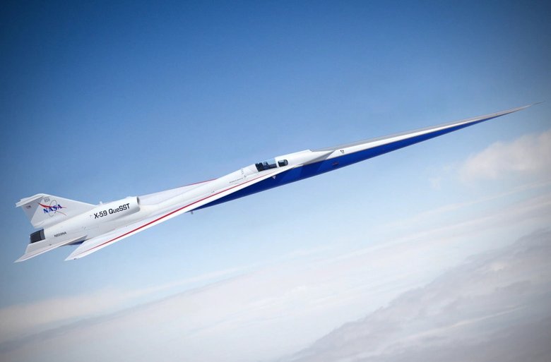 X-59 будет двигаться быстрее скорости звука. Фото: Lockheed Martin